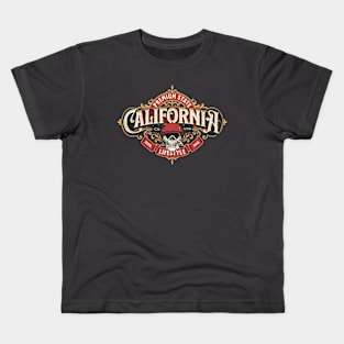 California lifestyle premium state vintage label Kids T-Shirt